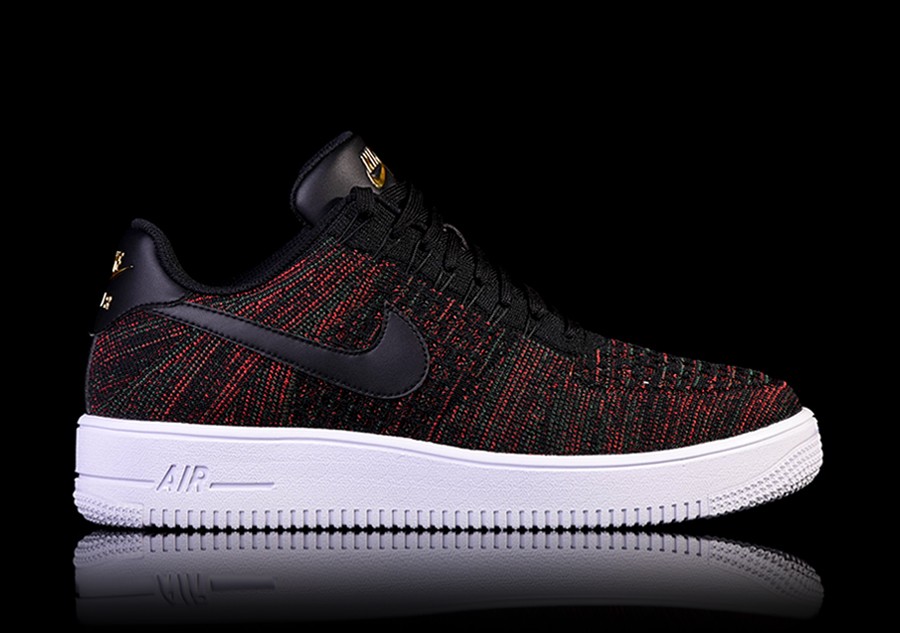 air force flyknit low black