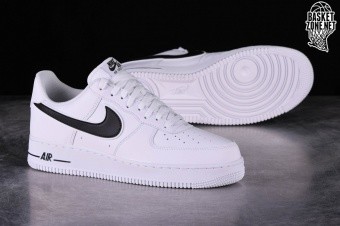 white with black swoosh air force 1