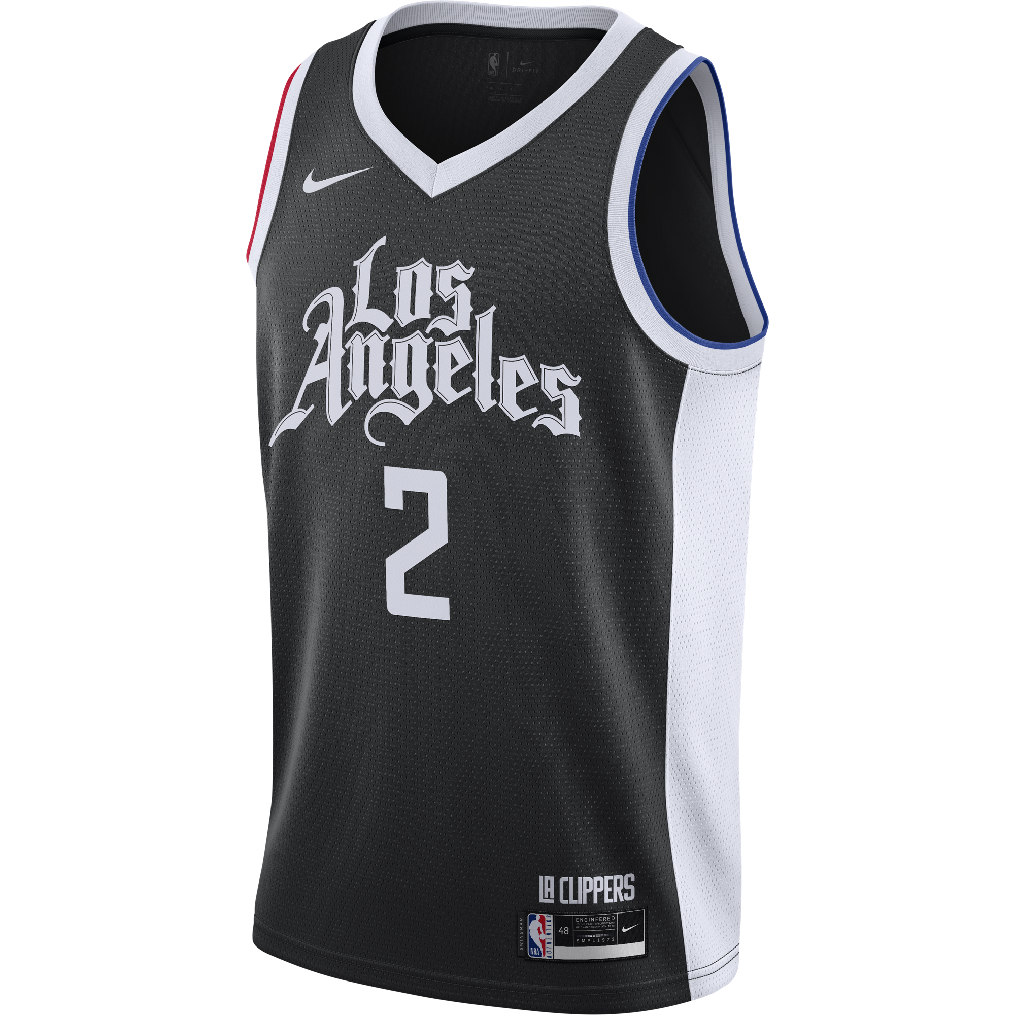 NIKE NBA LOS ANGELES CLIPPERS KAWHI LEONARD CITY EDITION SWINGMAN JERSEY BLACK