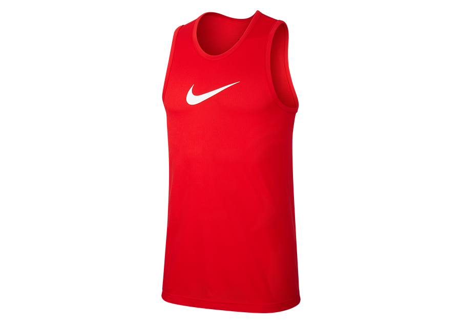 NIKE DRI-FIT SLEEVELESS CRSSOVER TOP UNIVERSITY RED